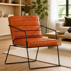 Comfortable Brown Leather Armchair for Relaxing