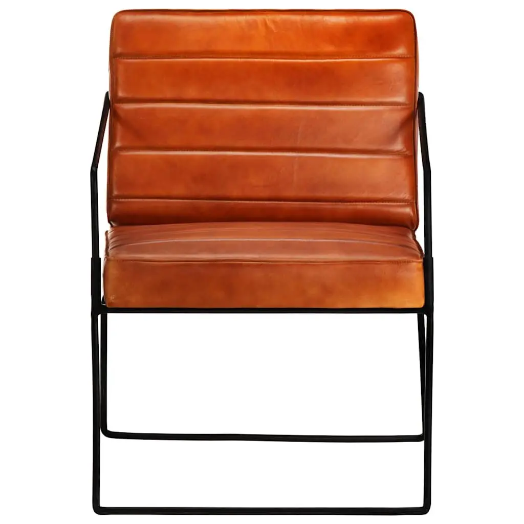 Brown Leather Armchair for Relaxing