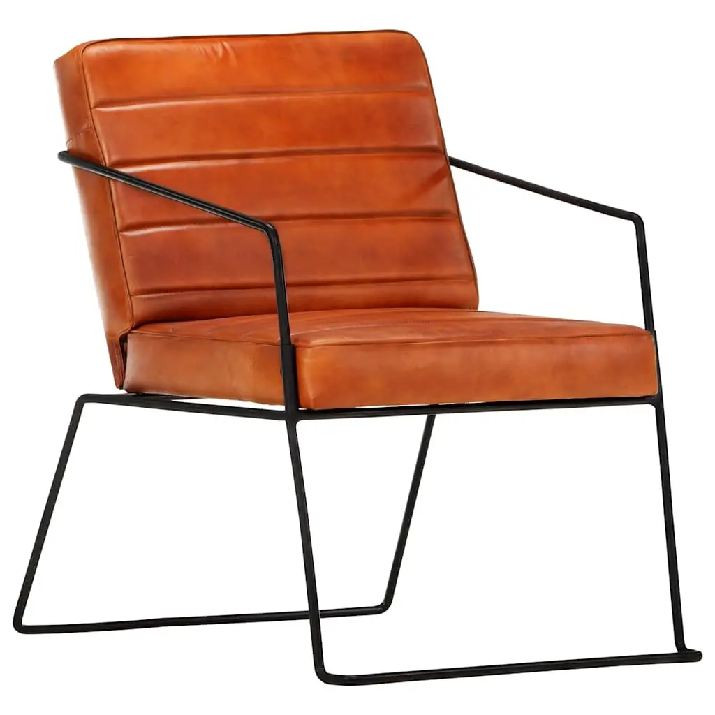 Brown Leather Armchair for Relaxing
