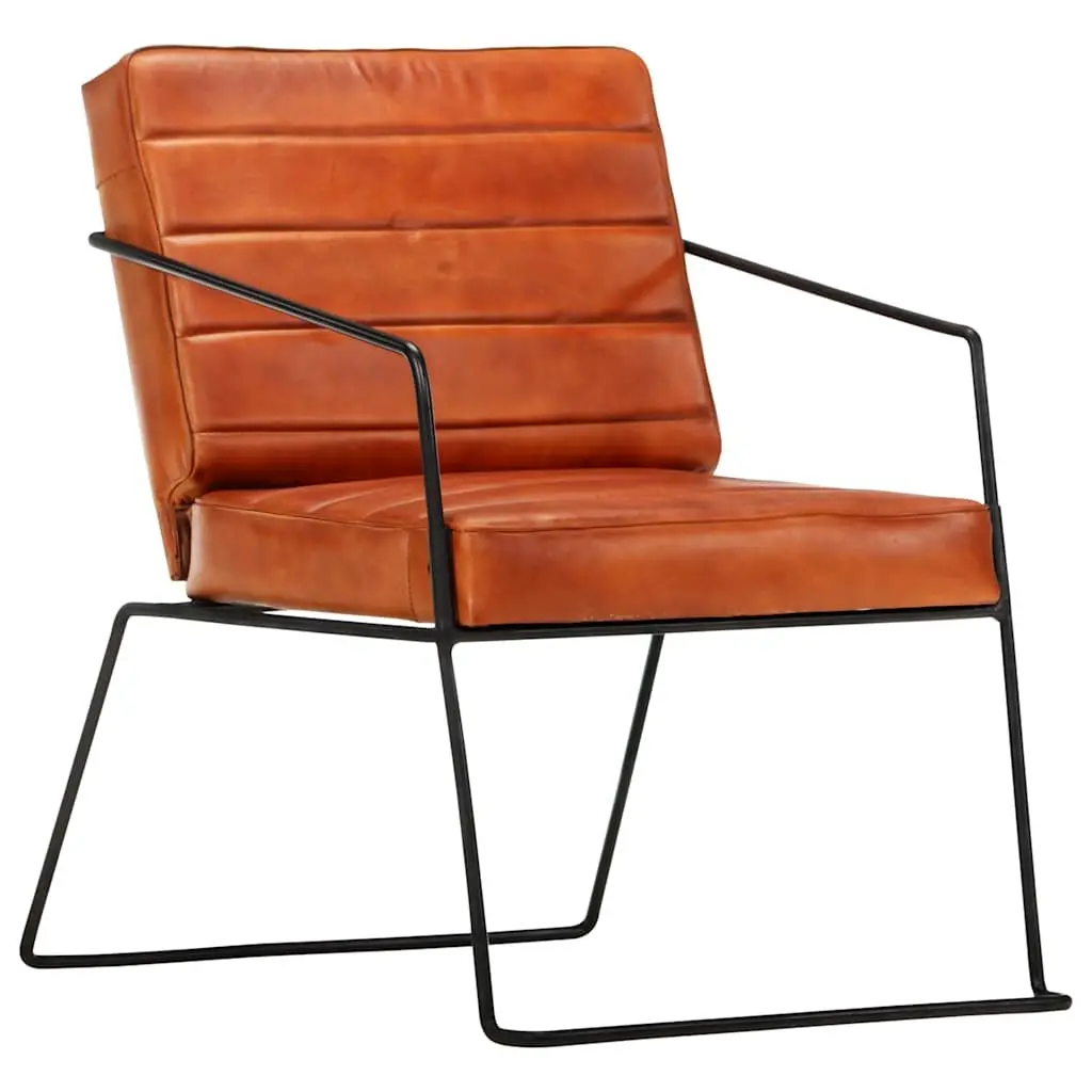 Brown Leather Armchair for Relaxing