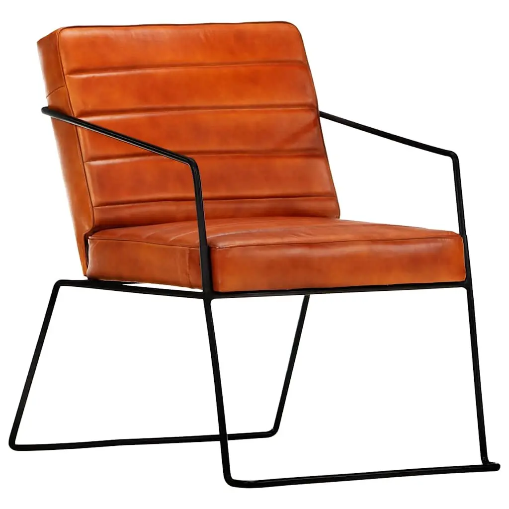 Brown Leather Armchair for Relaxing