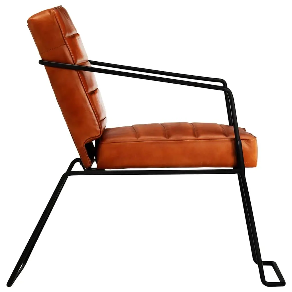 Brown Leather Armchair for Relaxing