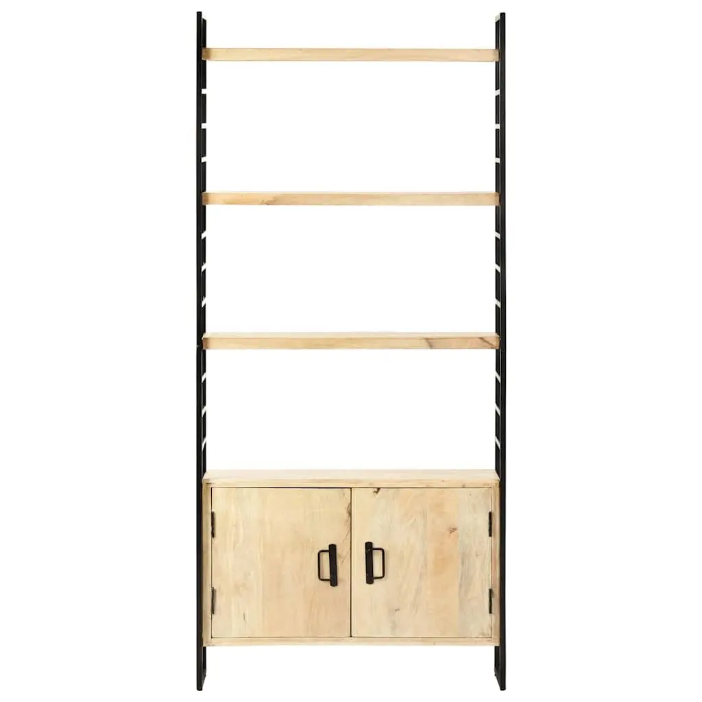 4-Tier Solid Mango Wood Bookcase 80x30x180 cm