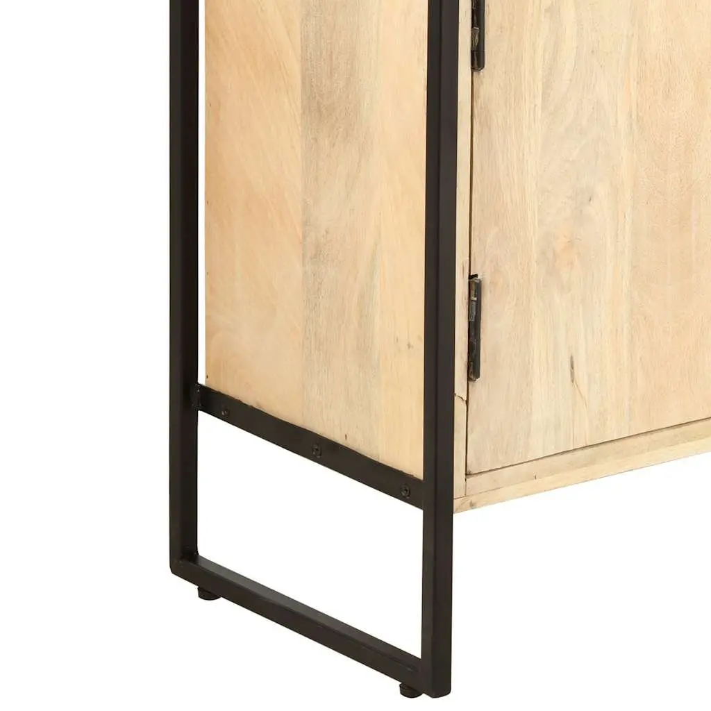 4-Tier Solid Mango Wood Bookcase 80x30x180 cm