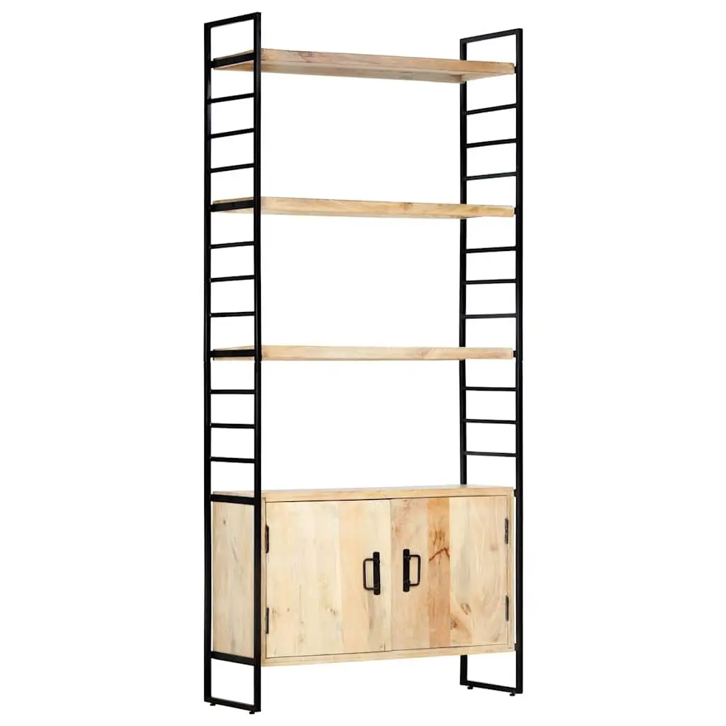 4-Tier Solid Mango Wood Bookcase 80x30x180 cm