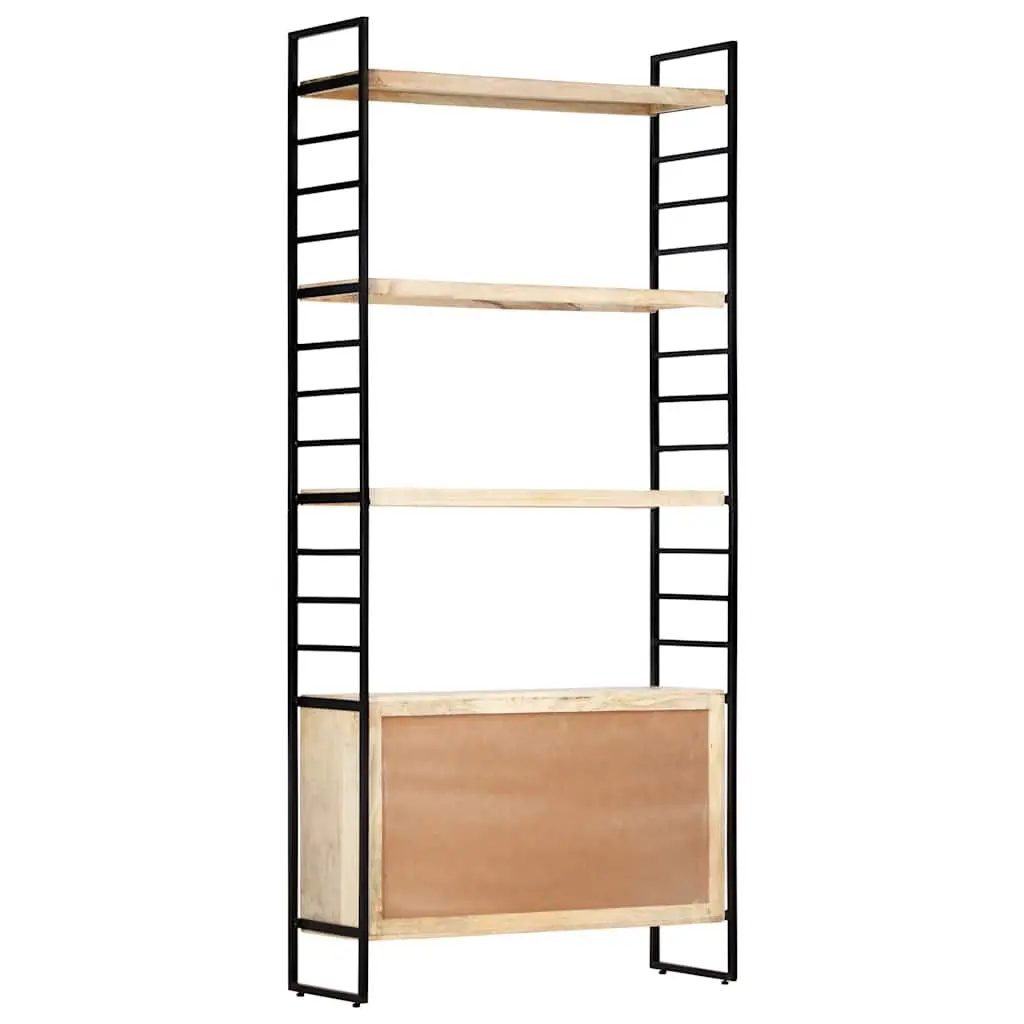 4-Tier Solid Mango Wood Bookcase 80x30x180 cm