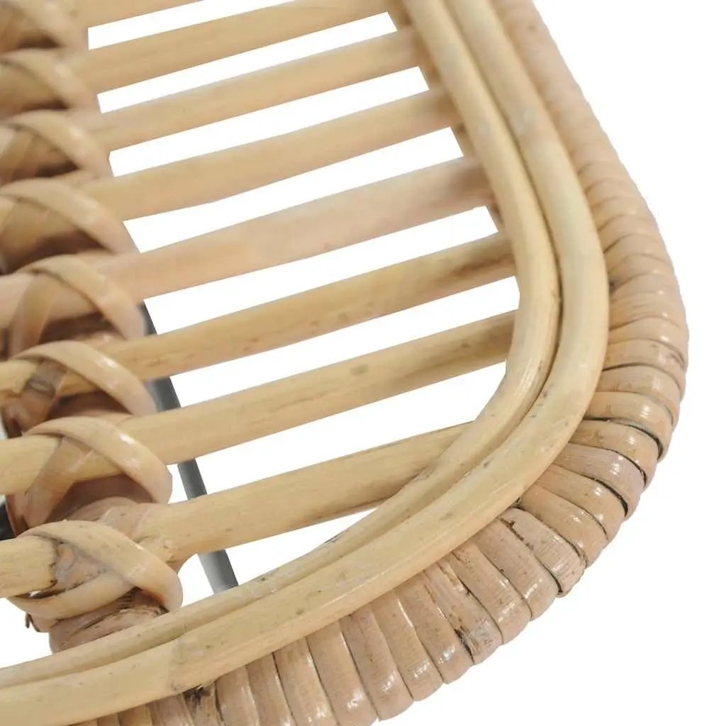 Natural Rattan Bar Stools 2 pcs with Backrest