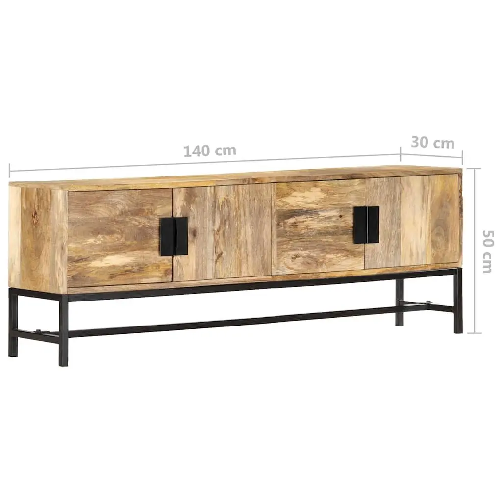 TV Cabinet in Brown Solid Mango Wood
