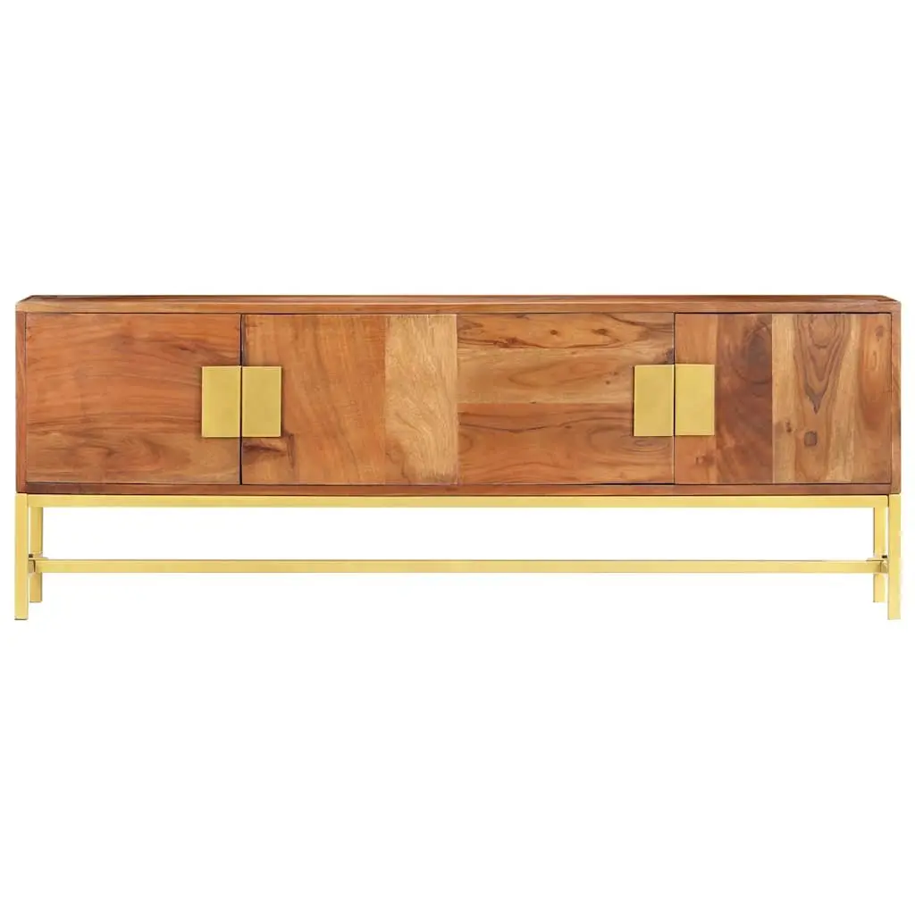 TV Cabinet 140x30x50 cm Brown Solid Acacia Wood Living Room Storage Unit