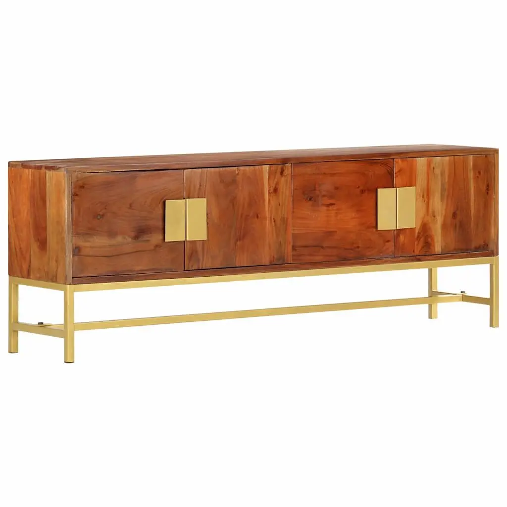 TV Cabinet 140x30x50 cm Brown Solid Acacia Wood Living Room Storage Unit