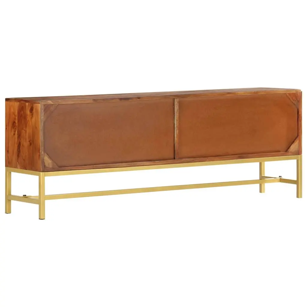 TV Cabinet 140x30x50 cm Brown Solid Acacia Wood Living Room Storage Unit