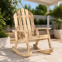 Outdoor Wooden Rocking Chair for Relaxation