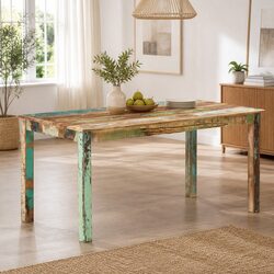 Reclaimed Wood Dining Table 160x80x76 cm for Cozy Spaces