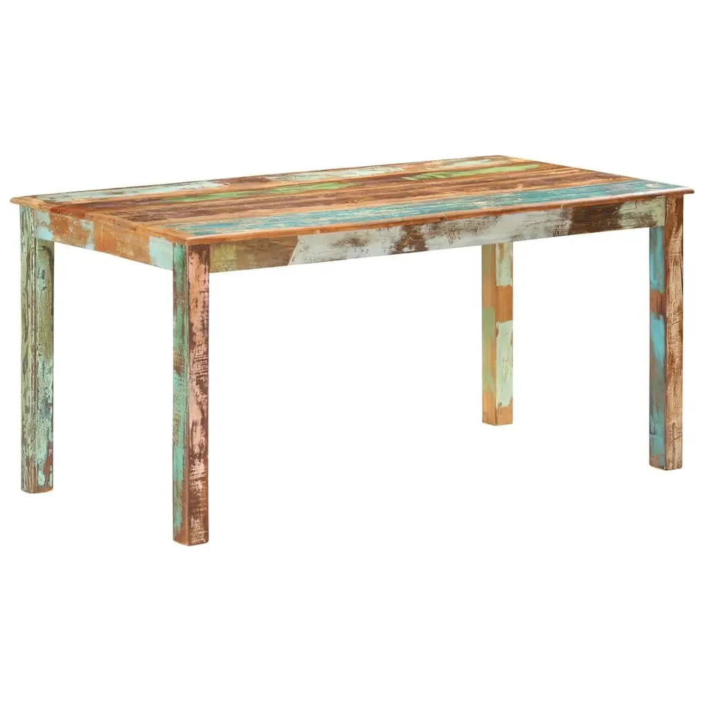 Dining Table Antique Style 160x80x76 cm Solid Reclaimed Tropical Wood