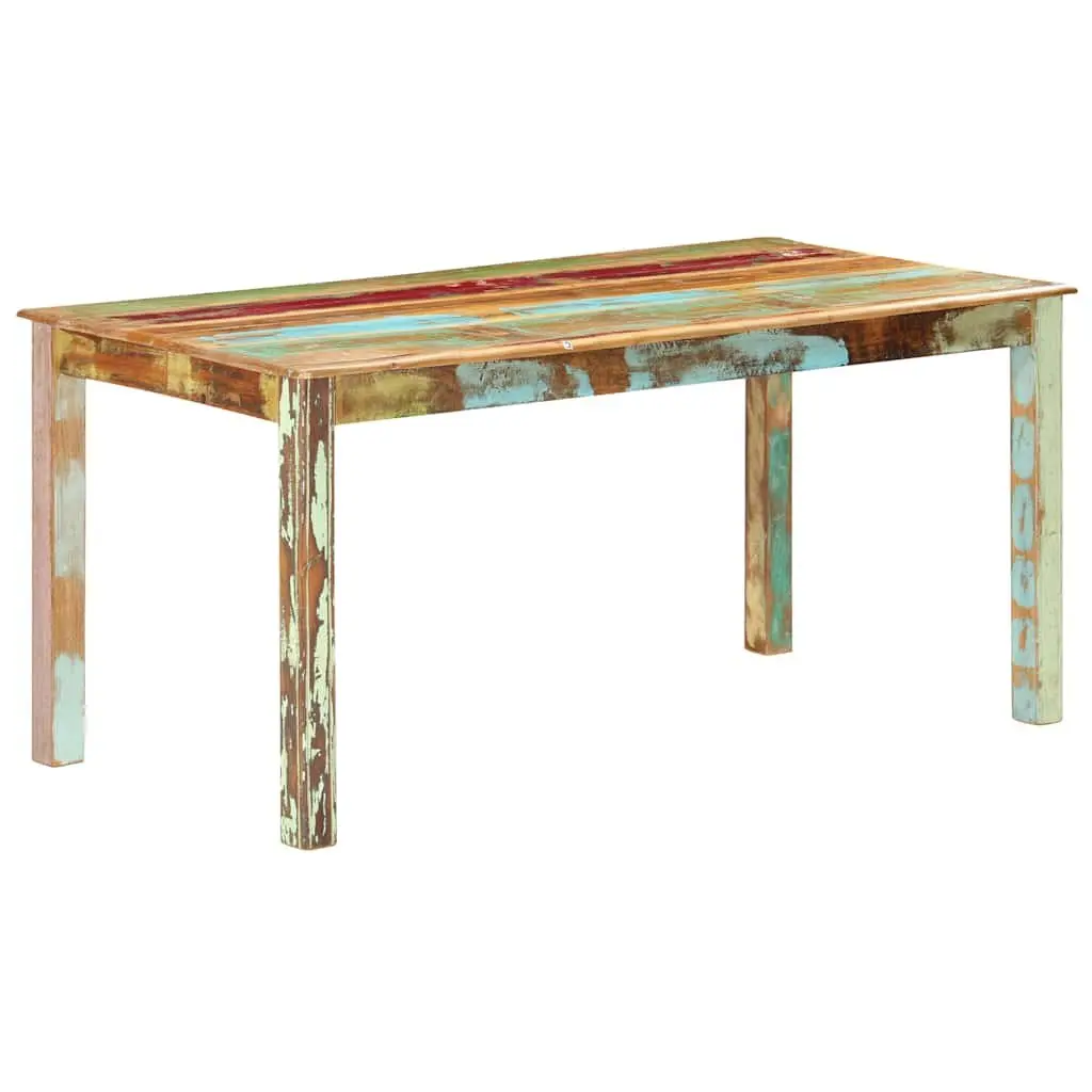 Dining Table Antique Style 160x80x76 cm Solid Reclaimed Tropical Wood