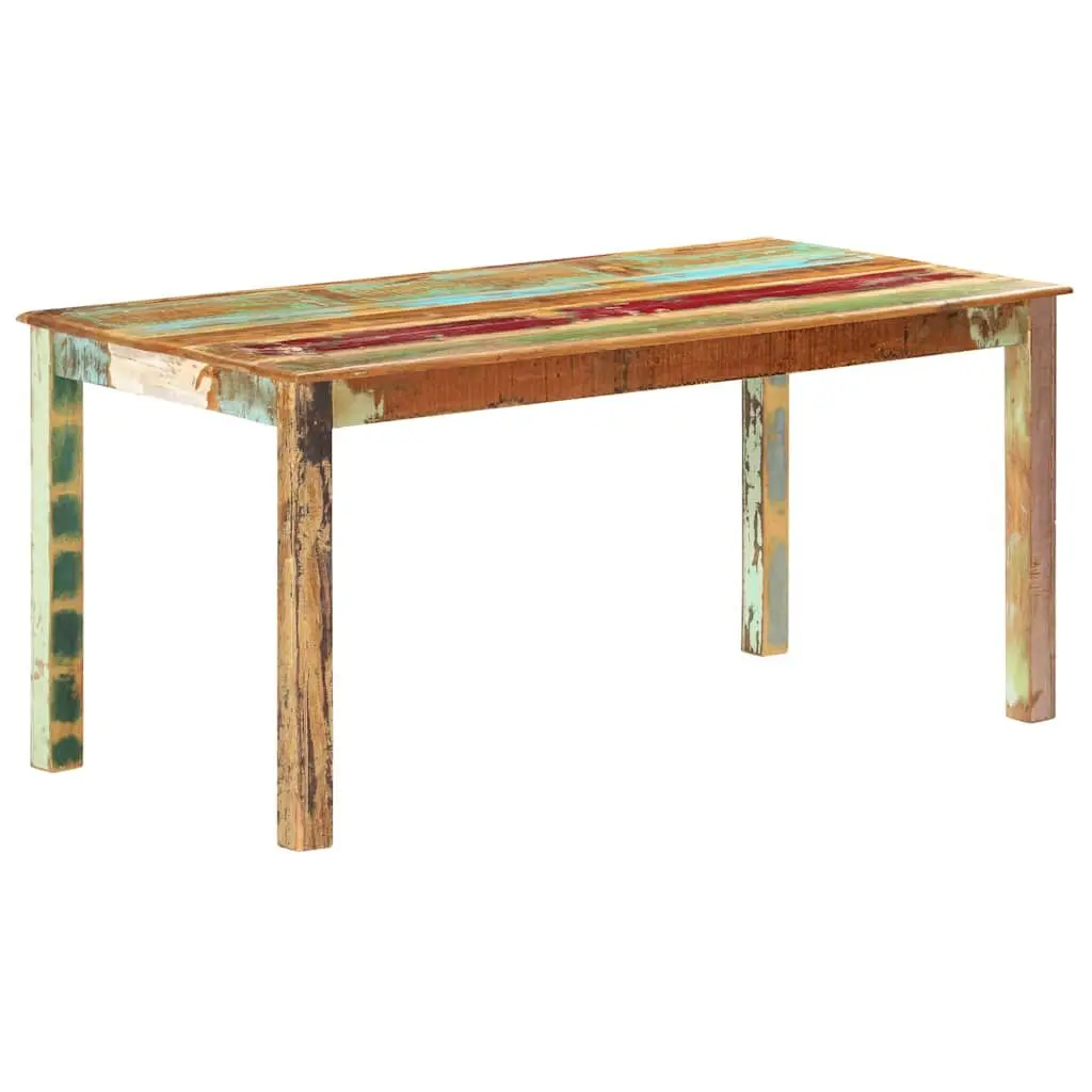 Dining Table Antique Style 160x80x76 cm Solid Reclaimed Tropical Wood