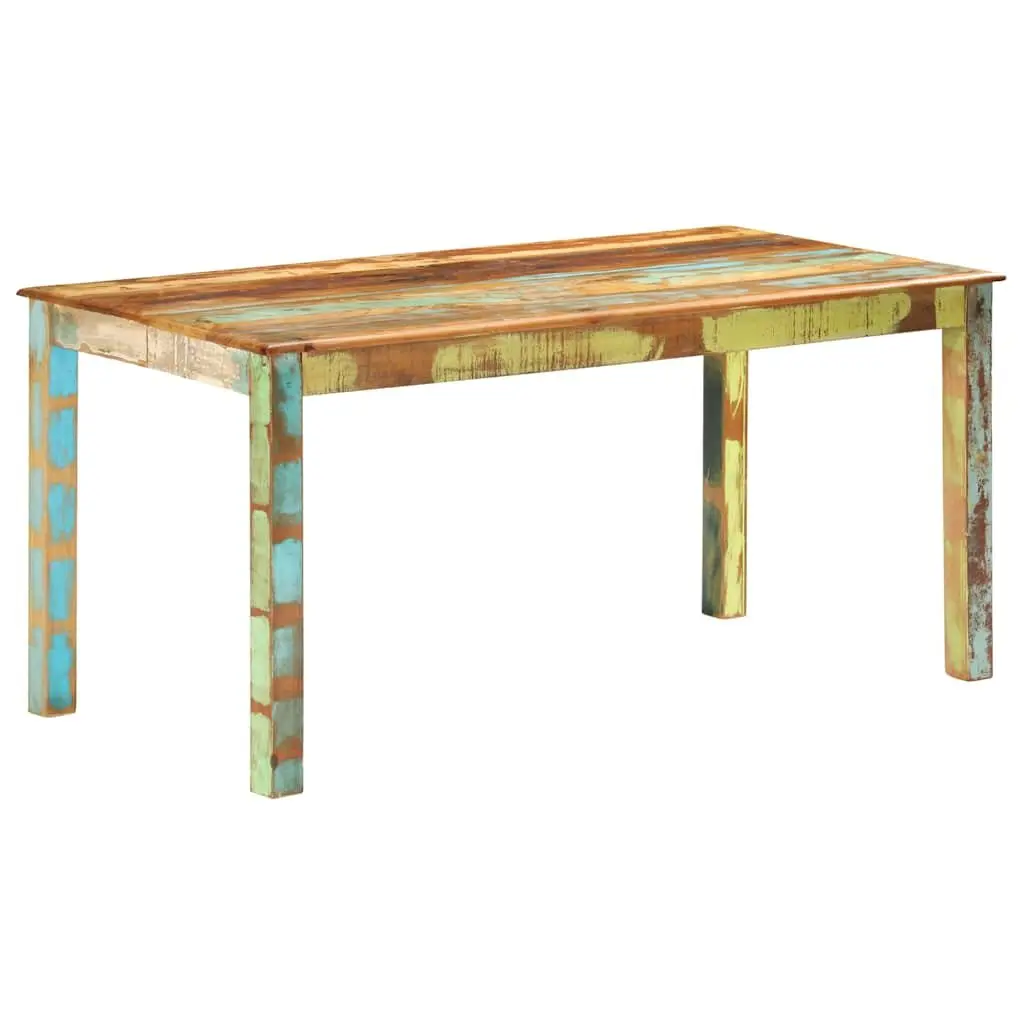 Dining Table Antique Style 160x80x76 cm Solid Reclaimed Tropical Wood