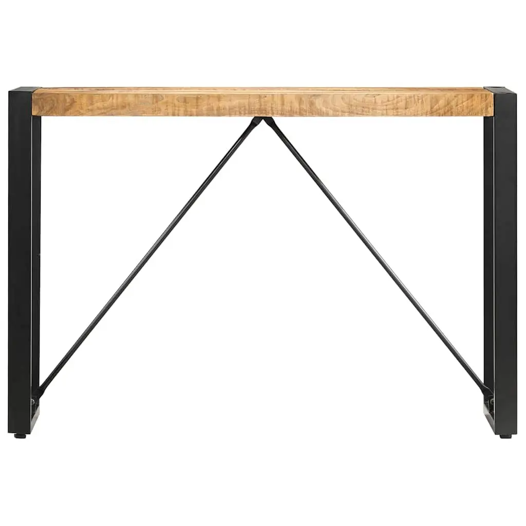 Solid Mango Wood Console Table with Steel Legs 110x35x76 cm