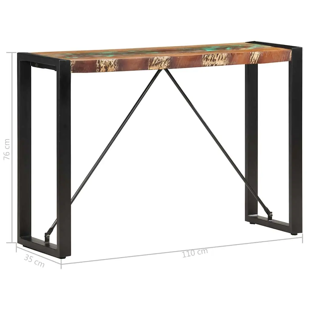 Reclaimed Wood Console Table 110x35x76cm for Home