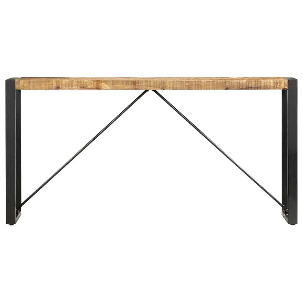 End Table Console 150x35x76cm Solid Mango Wood Industrial Steel Legs Hall