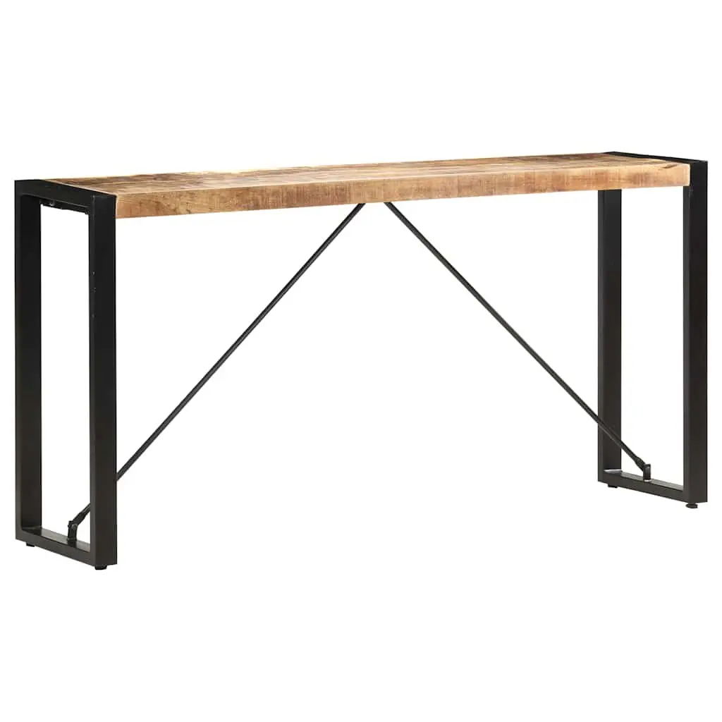 End Table Console 150x35x76cm Solid Mango Wood Industrial Steel Legs Hall