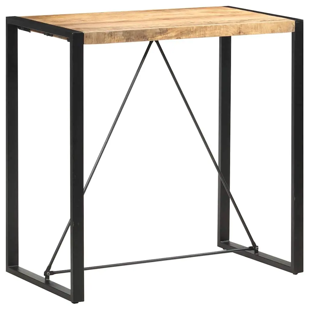 Bar Table Industrial Retro Style Solid Mango Wood 110cm x 60cm x 110cm
