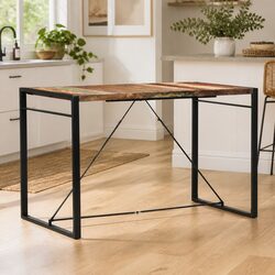 Solid Reclaimed Wood Bar Table 180x90x110 cm