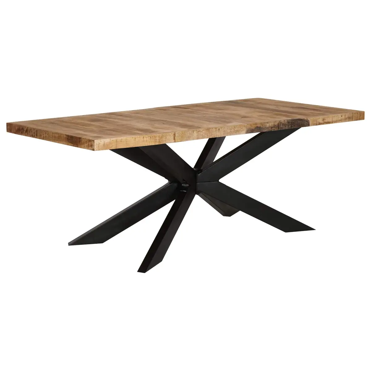 Dining Table Industrial Style 180x90x76cm Solid Rough Mango Wood