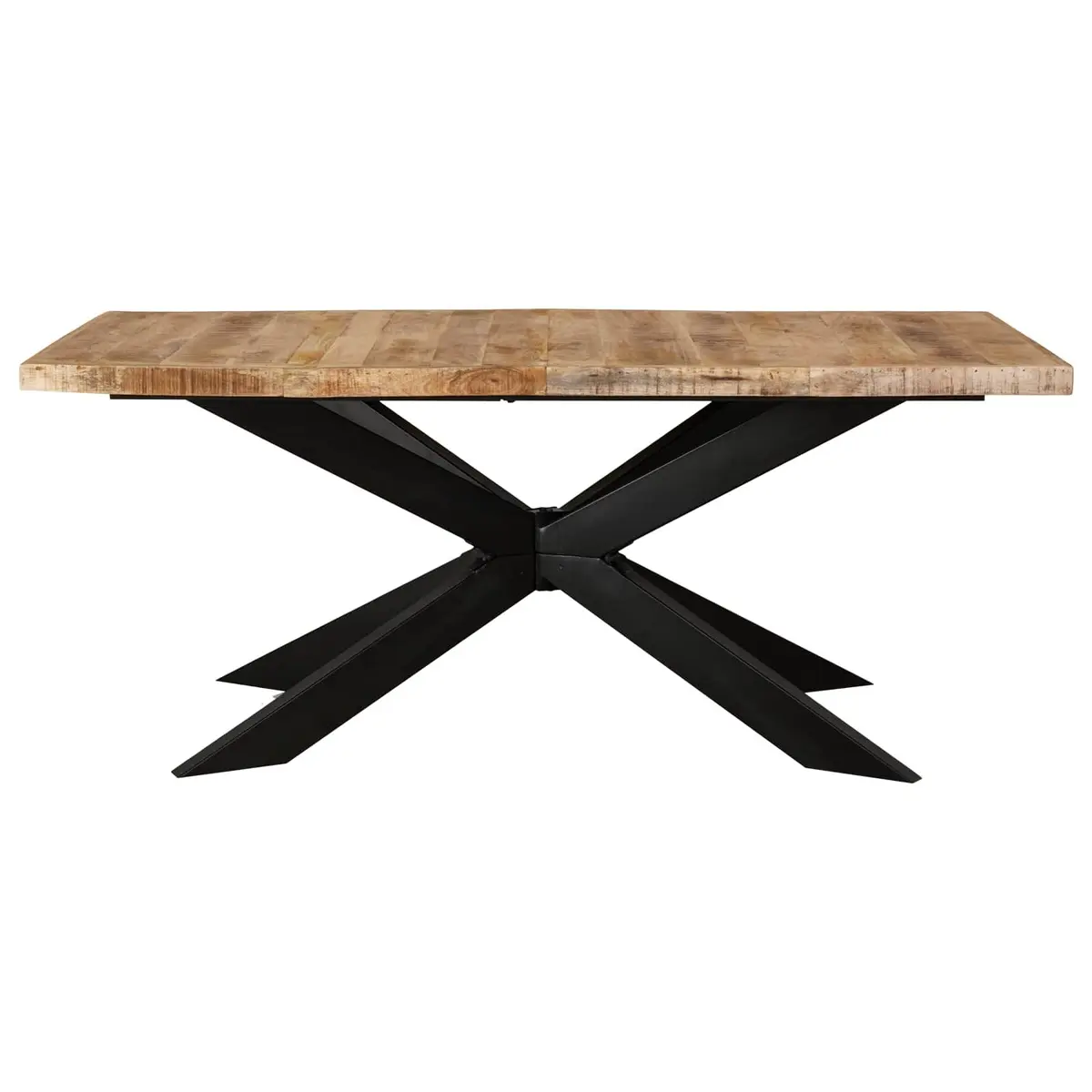 Dining Table Industrial Style 180x90x76cm Solid Rough Mango Wood