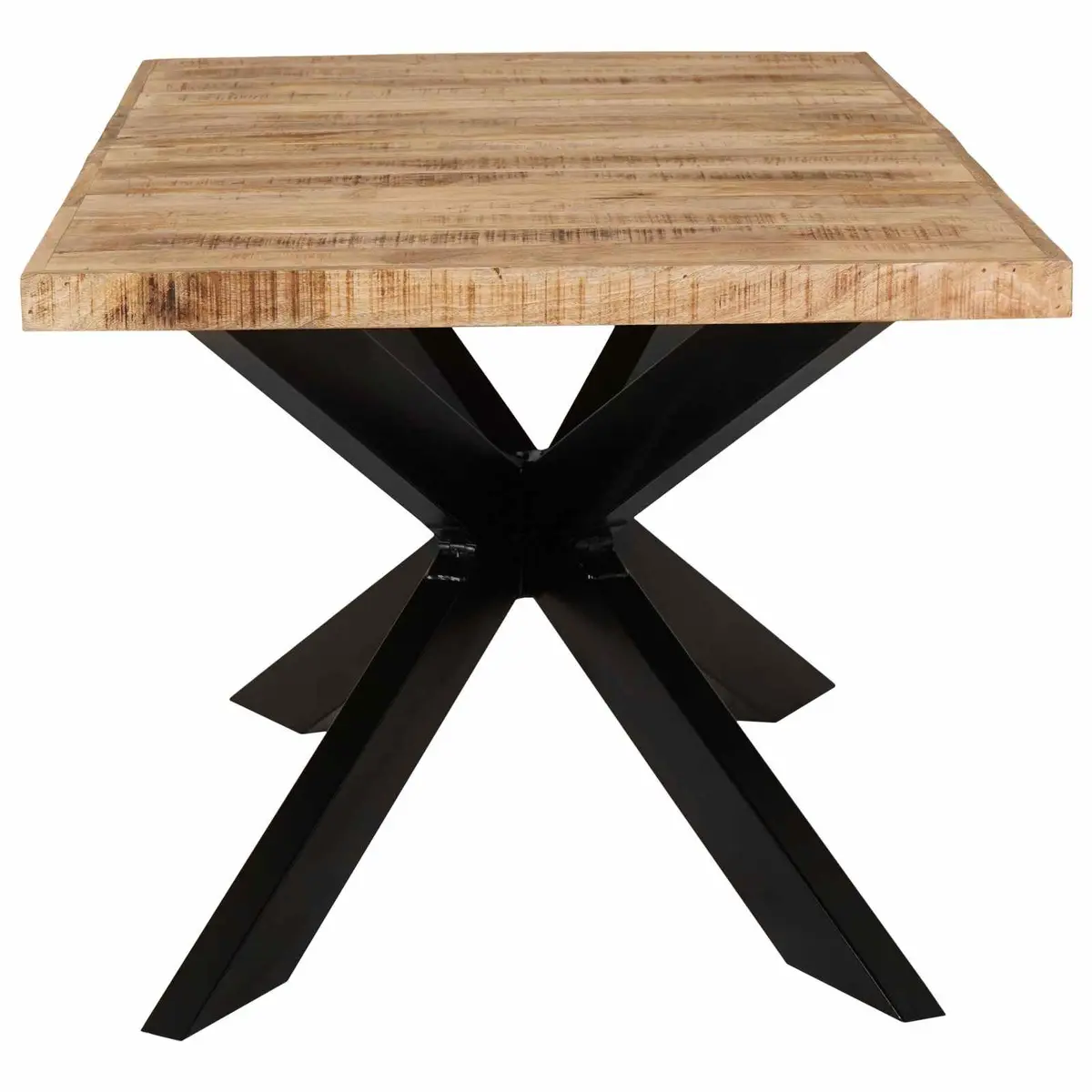Dining Table Industrial Style 180x90x76cm Solid Rough Mango Wood