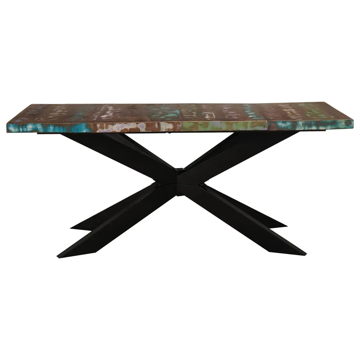 Reclaimed Wood Dining Table Industrial Style 180x90x76 cm Brown