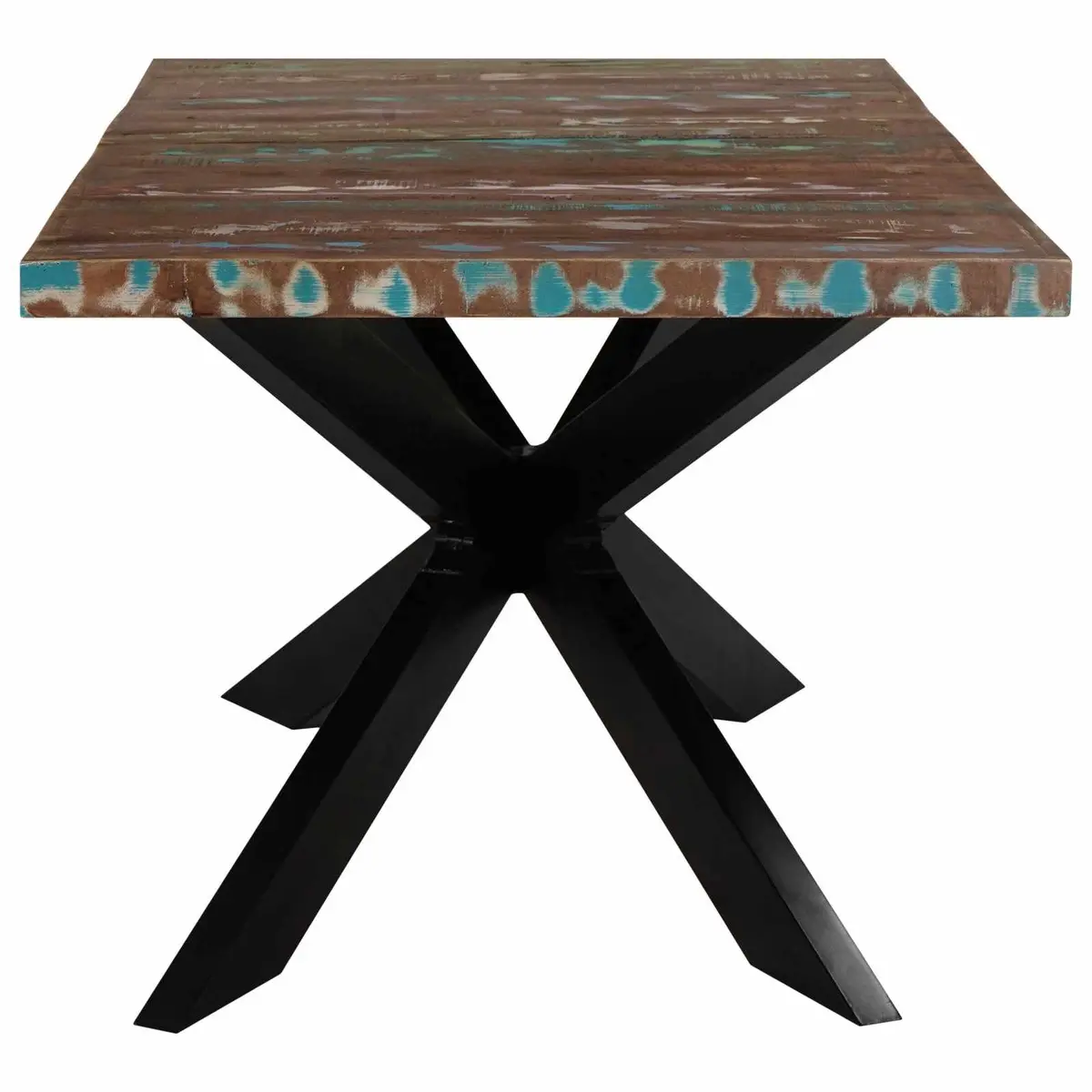 Reclaimed Wood Dining Table Industrial Style 180x90x76 cm Brown