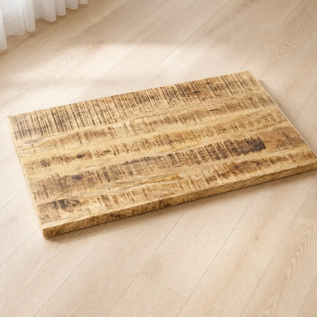 Solid Wood Table Top 60x60cm Brown Mango Tabletop Furniture Replacement