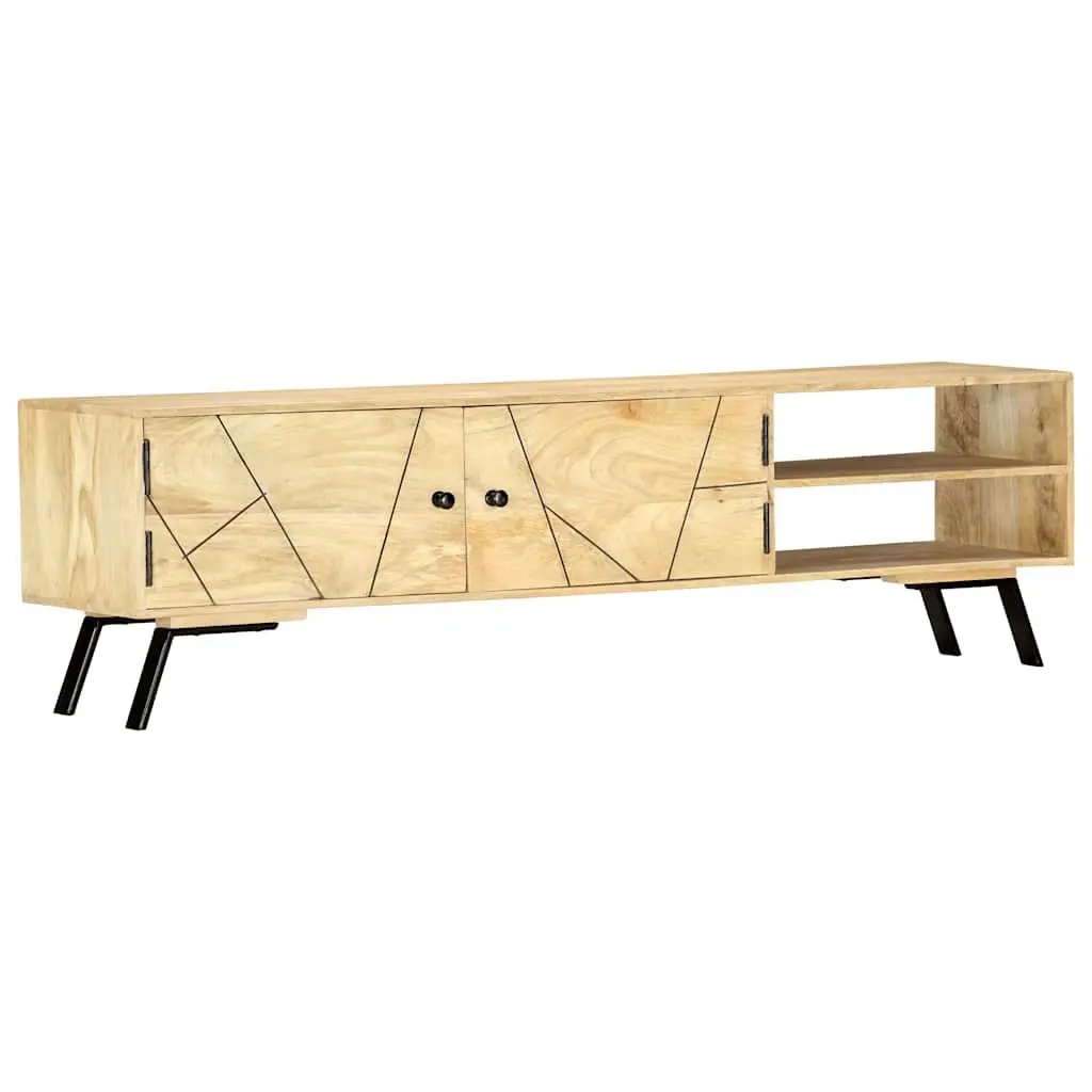 Solid Mango Wood TV Cabinet 140x30x40 cm Brown Living Room Storage Unit