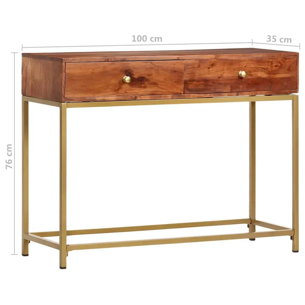Wooden Console Table for Entryway 100x35x76 cm