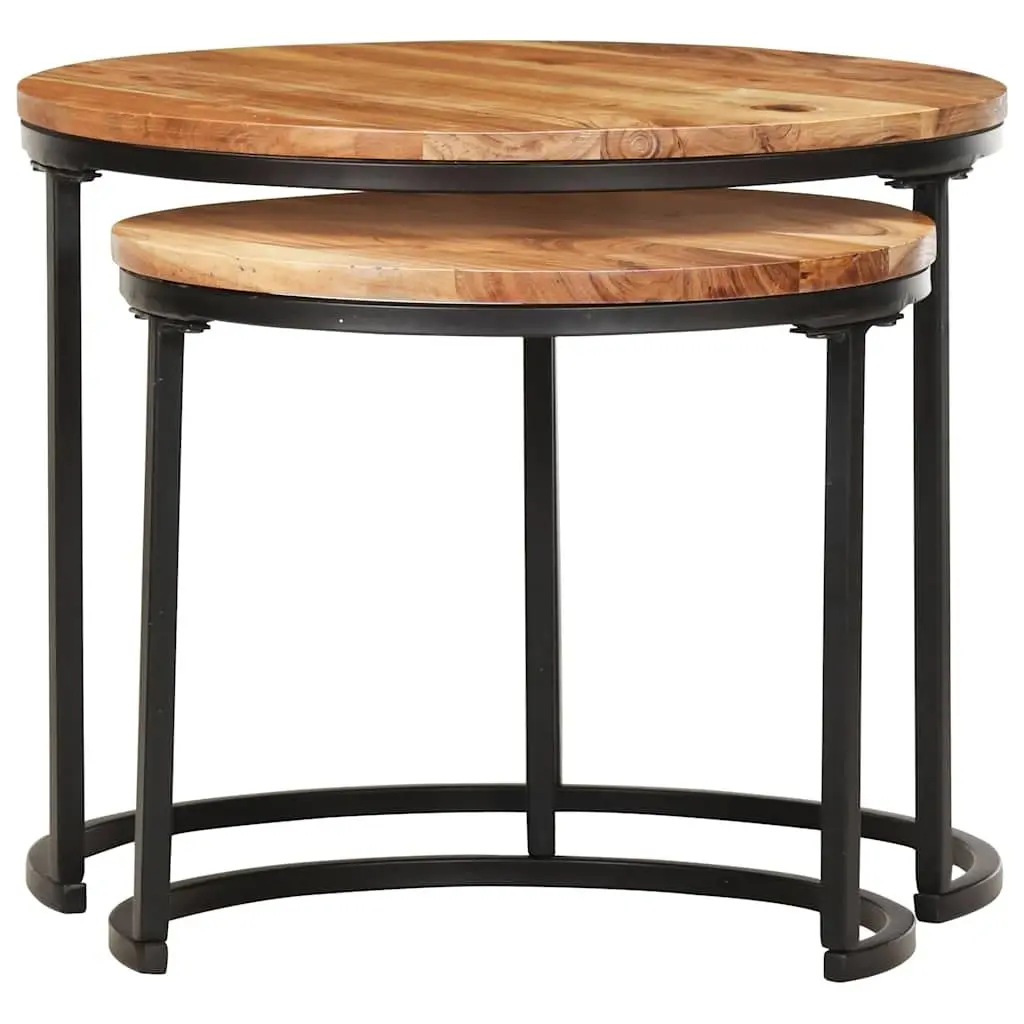 Acacia Wood Nesting Tables Set of 2