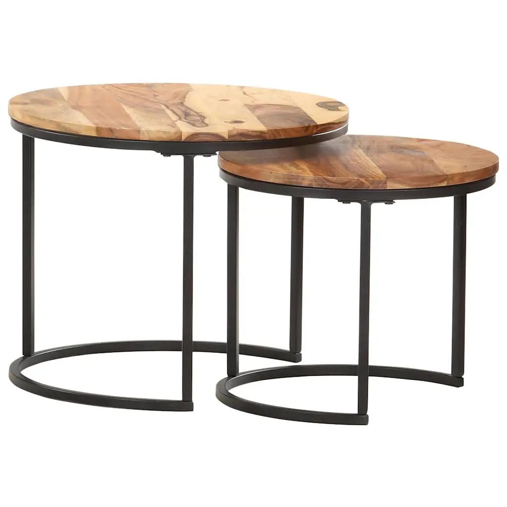 Acacia Wood Nesting Tables Set of 2