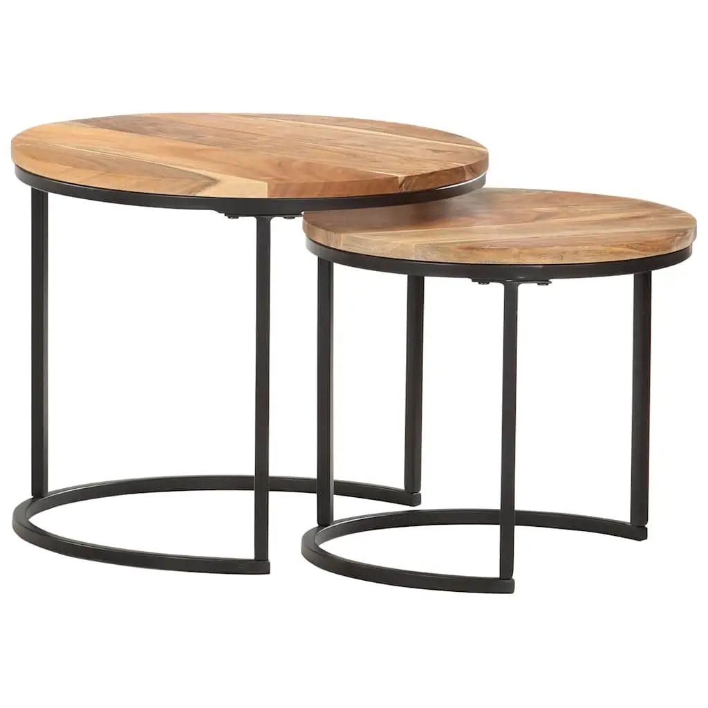Acacia Wood Nesting Tables Set of 2