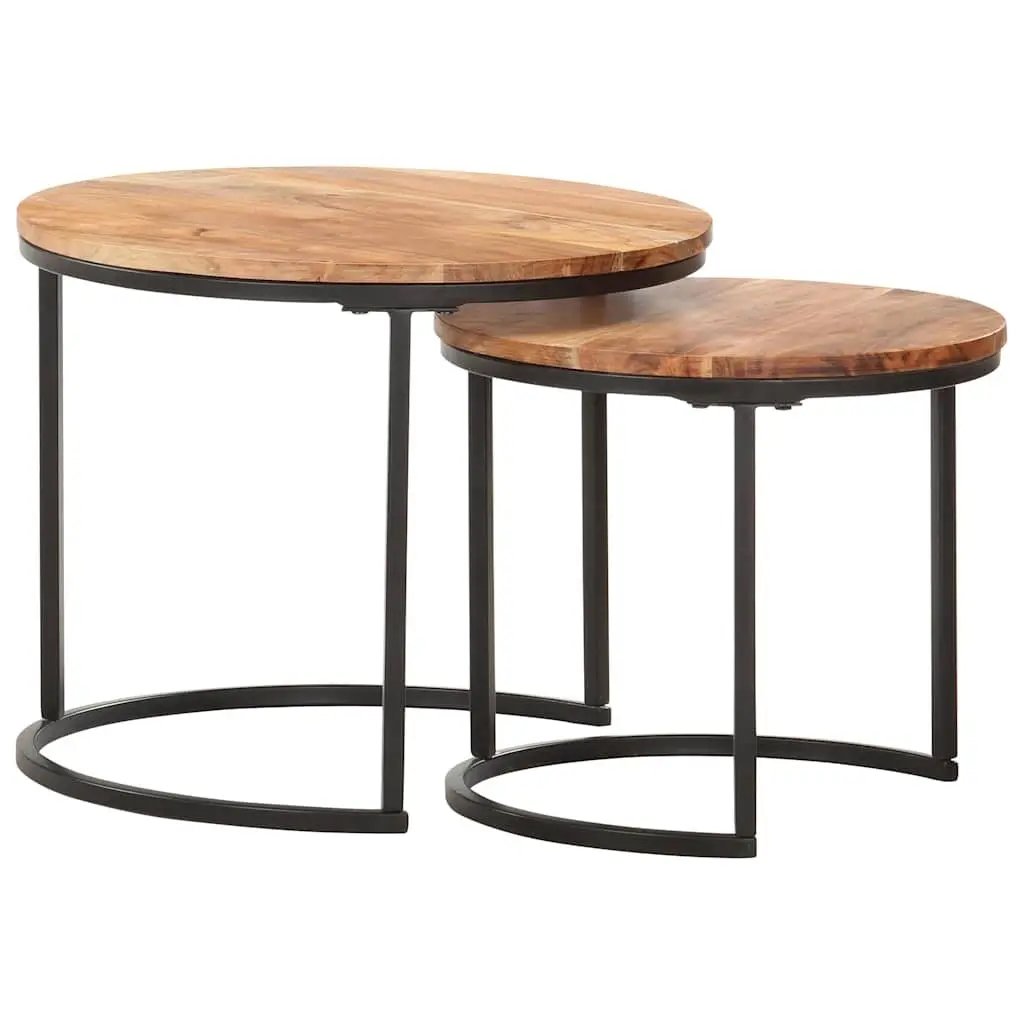 Acacia Wood Nesting Tables Set of 2