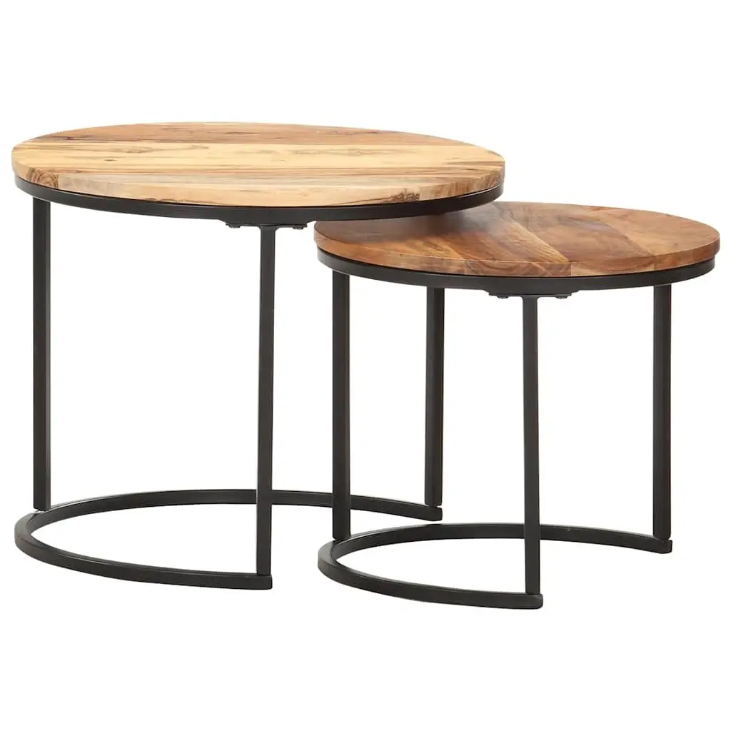 Acacia Wood Nesting Tables Set of 2