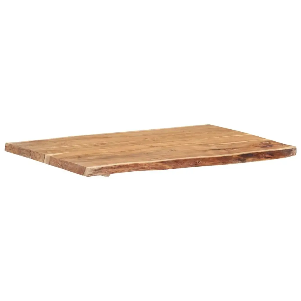 Solid Acacia Wood Table Top Live Edge Kitchen Dining Desk Brown 100x50-60cm