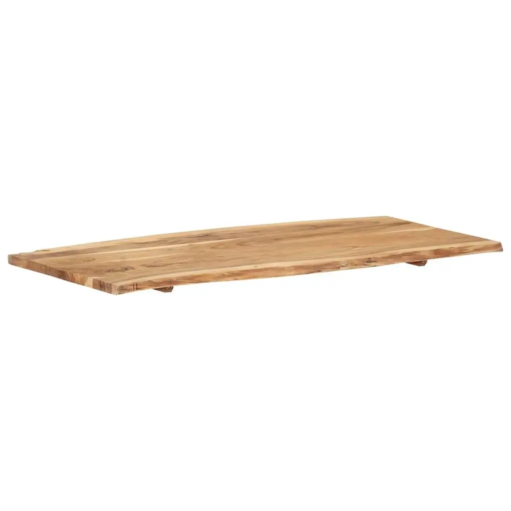 Solid Acacia Wood Table Top Live Edge Brown 118x50-60x2.5 cm Kitchen Desk