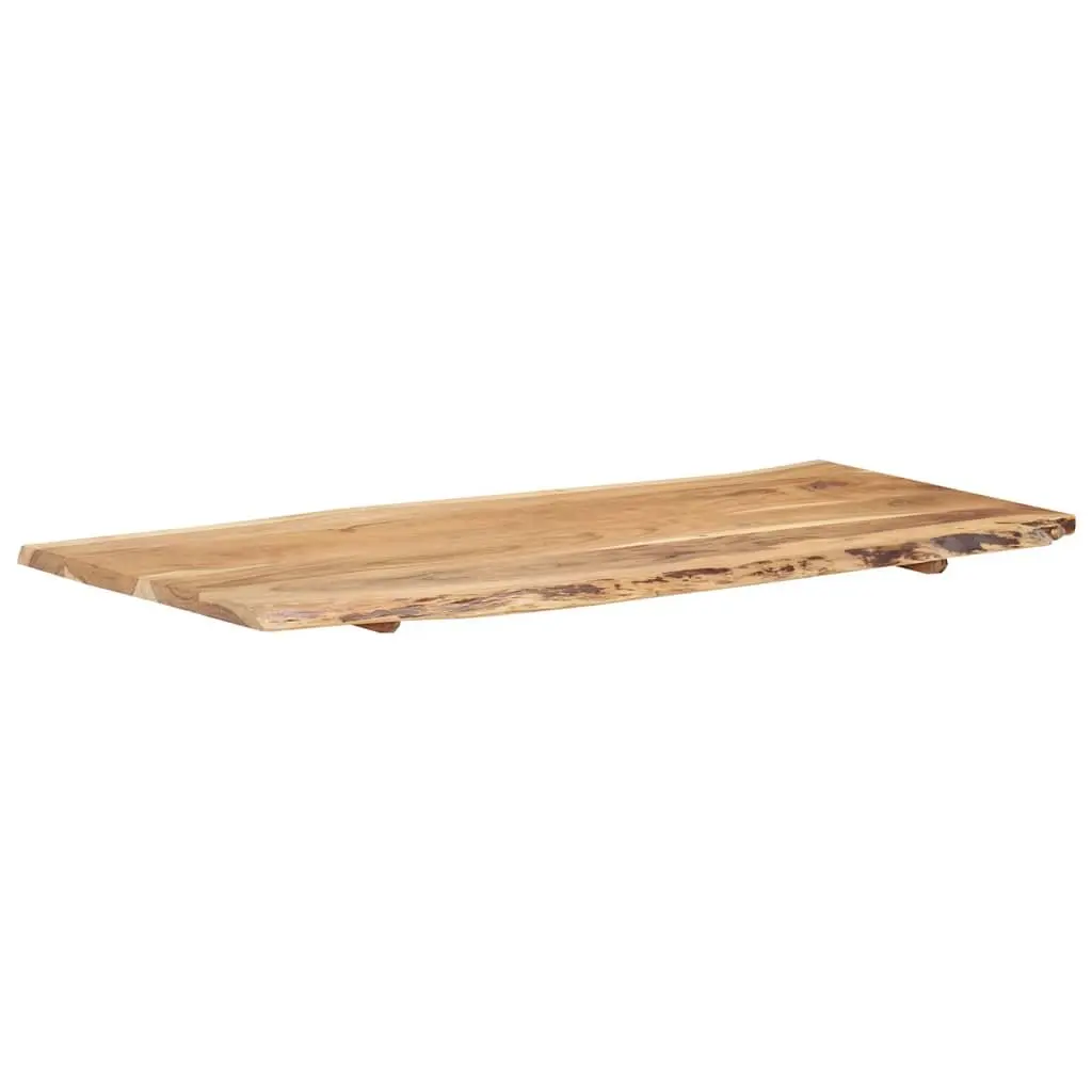 Solid Acacia Wood Table Top Live Edge Brown 118x50-60x2.5 cm Kitchen Desk