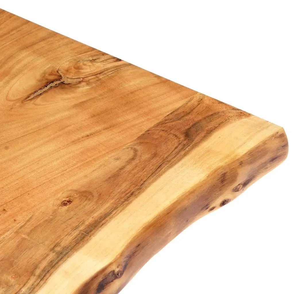 Solid Acacia Wood Table Top Live Edge Brown 118x50-60x2.5 cm Kitchen Desk