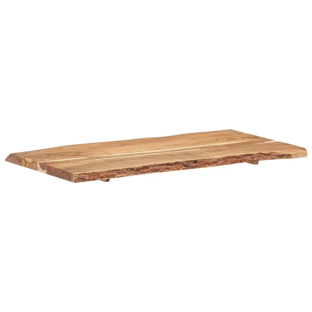 Table Top Solid Acacia Wood Live Edge 118x50-60cm Brown Kitchen Desk Tabletop