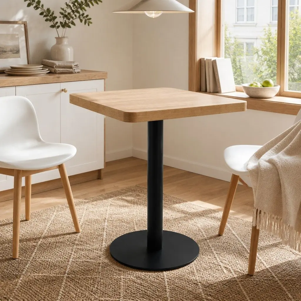 Light Brown Bistro Table for Dining Spaces