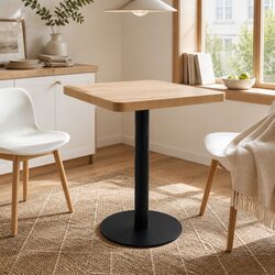 Elegant Light Brown Bistro Table for Dining Spaces