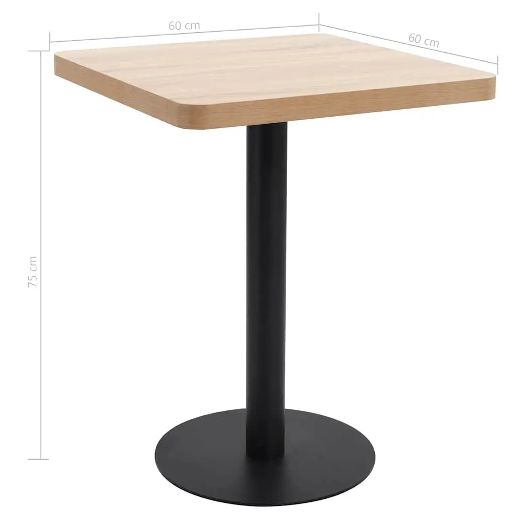 Light Brown Bistro Table for Dining Spaces
