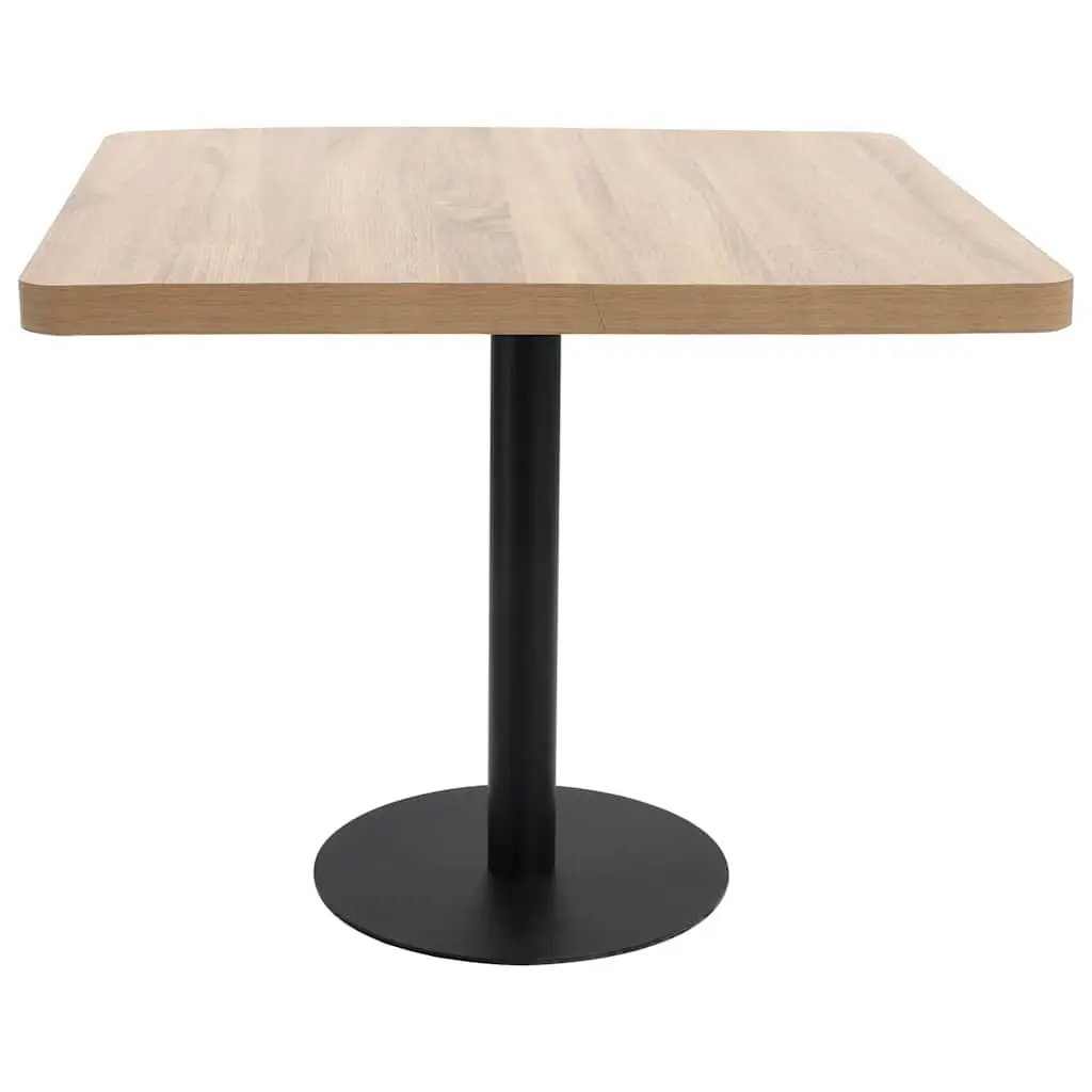 Brown Bistro Table 80x80cm with Steel Legs