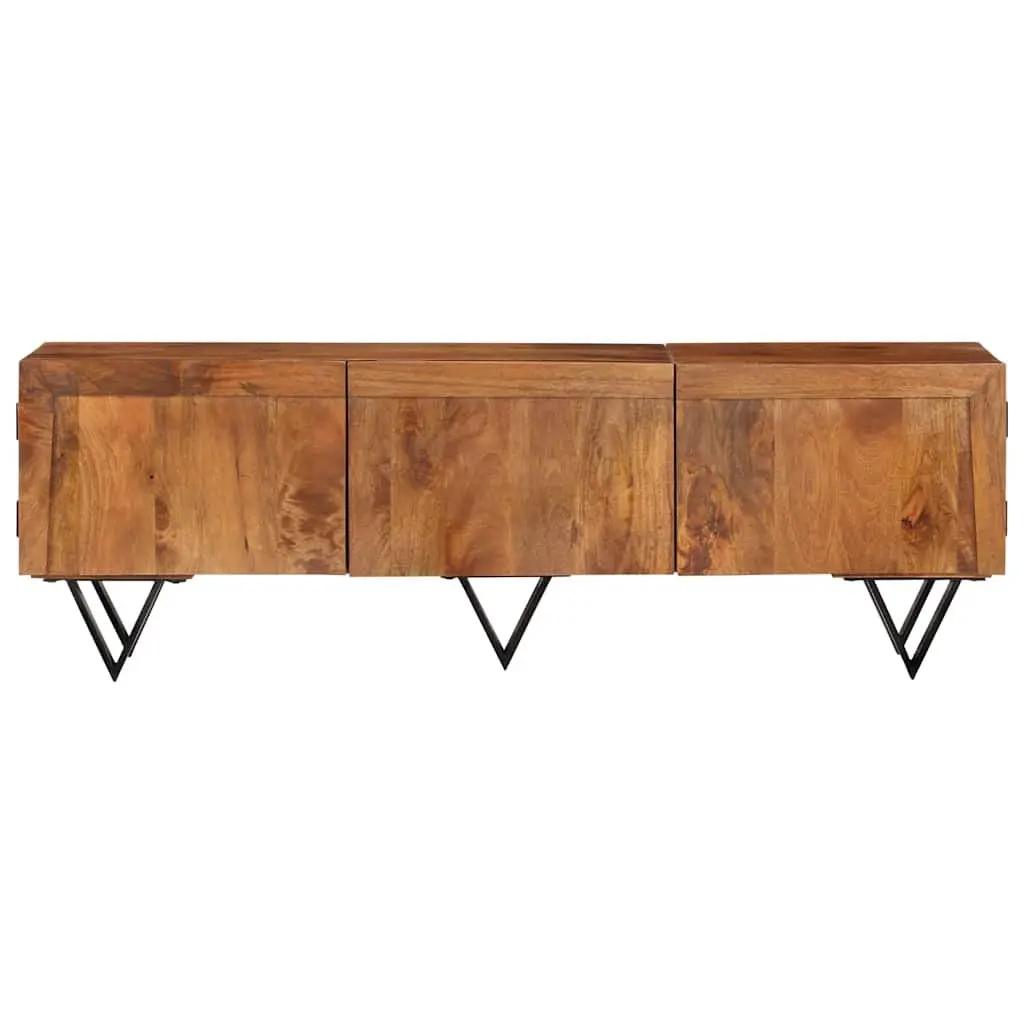 TV Cabinet Rustic Brown 140x30x46 cm Solid Mango Wood